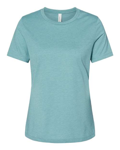 Women’s Relaxed Fit Heather CVC Tee - Heather Blue Lagoon -   -