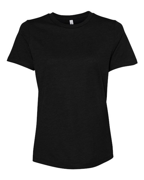 Women’s Relaxed Fit Heather CVC Tee - Solid Black Blend -   -